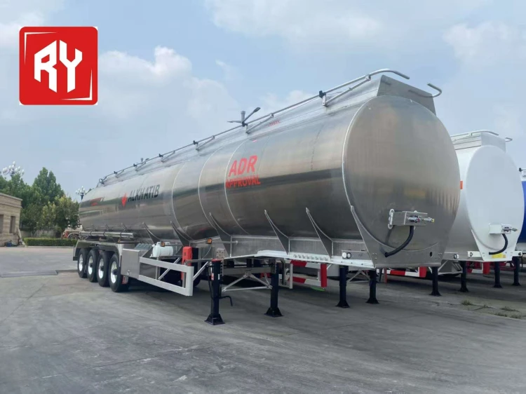Light Weight Aluminum Oil Tank Trailer, Durable Alloy Tank For Fuel Transport factory