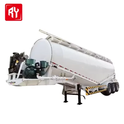 RUIYUAN pernyepor anyag rakomány Utility száraz ömlesztett cement félpótkocsi V{0}} alakú cementtartály 32,4 tonna kapacitású Shandong